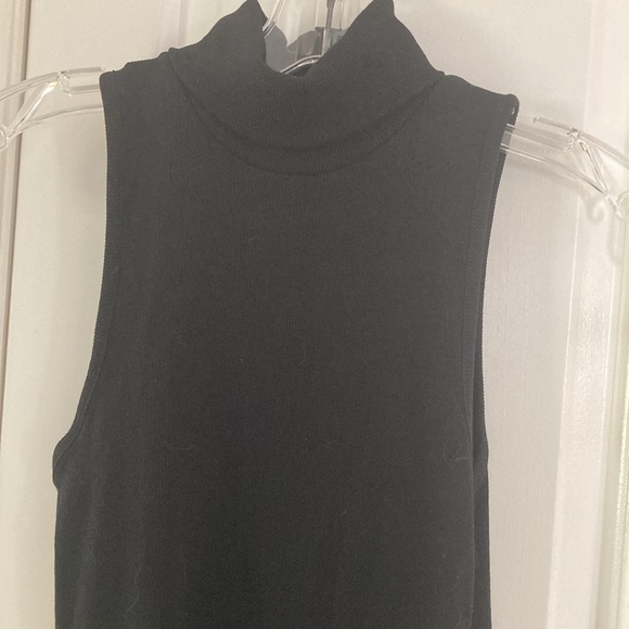 ZARA Turtle Neck Black Midi Dress. - Picture 2 of 3